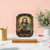 Jesus Schwarzer Bildschirm Vergessene Webcam-Abdec Acrylschild (Hochzeit)