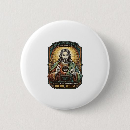 Jesus Schwarzer Bildschirm Vergessene Webcam-Abdec Button (Vorderseite)