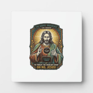 Jesus Schwarzer Bildschirm Vergessene Webcam-Abdec Fotoplatte