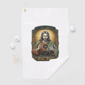 Jesus Schwarzer Bildschirm Vergessene Webcam-Abdec Golfhandtuch (Insitu)