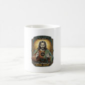 Jesus Schwarzer Bildschirm Vergessene Webcam-Abdec Kaffeetasse (Mittel)