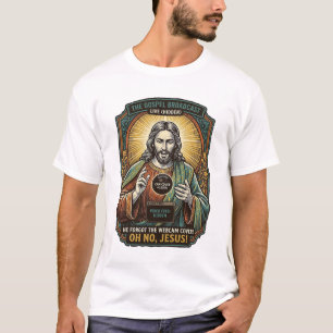 Jesus Schwarzer Bildschirm Vergessene Webcam-Abdec T-Shirt
