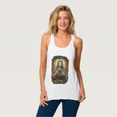 Jesus Schwarzer Bildschirm Vergessene Webcam-Abdec Tank Top (Vorderseite Vollansicht)