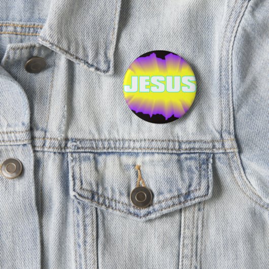 Jesus-Schwarzes u. Lila Button (Beispiel)