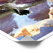 Jesus schwebt über Wasser und meditiert über den S Poster (Ecke)