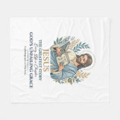 Jesus Scrapbooking Erinnerung Bewahren Mutter Vint Fleecedecke (Vorderseite (Horizontal))