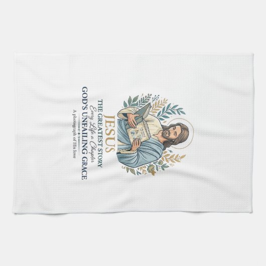 Jesus Scrapbooking Erinnerung Bewahren Mutter Vint Geschirrtuch (Horizontal)