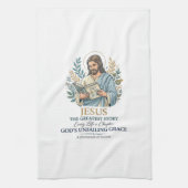 Jesus Scrapbooking Erinnerung Bewahren Mutter Vint Geschirrtuch (Vertikal)