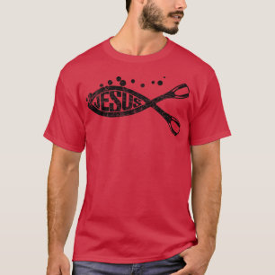 Jesus Scuba Dive Fins Blasen Christliche Scuba Jes T-Shirt