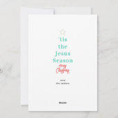 Jesus Season Foto Weihnachtskarte Feiertagskarte (Rückseite)