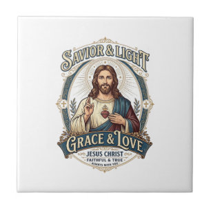 Jesus Second-Hand-Laden Vintage-Jagd-Grafik-T-Shir Fliese
