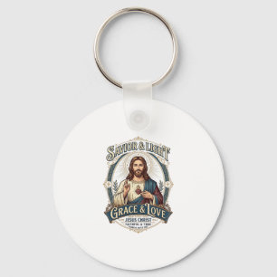 Jesus Second-Hand-Laden Vintage-Jagd-Grafik-T-Shir Schlüsselanhänger