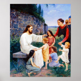 Jesus segesses the Children Elin Danielson-Gambogi Poster
