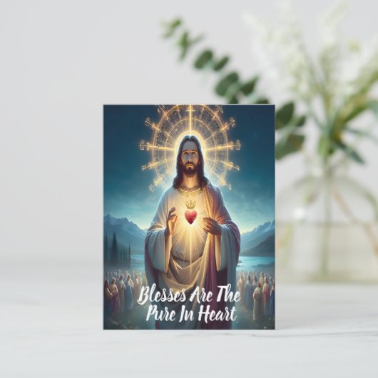 Jesus segne die Reine: Herz vor vielen Postkarte (Stehend Vorderseite)