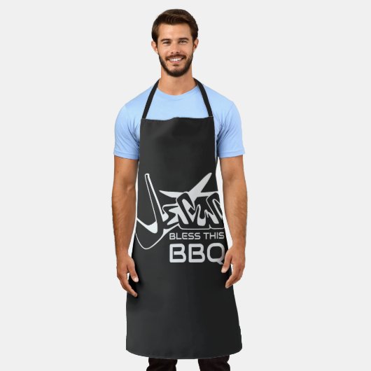 Jesus segne diese GRILLEN Schürze (Getragen)