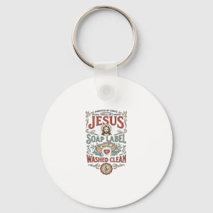 Jesus Seifen Etikett Gewaschen Sauber Jesus Seife Schlüsselanhänger