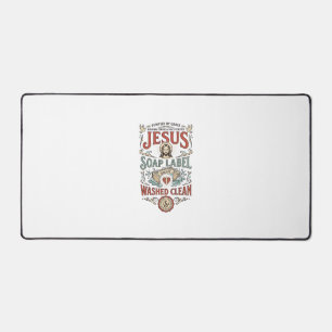 Jesus Seifen Etikett Gewaschen Sauber Jesus Seife Schreibtischunterlage
