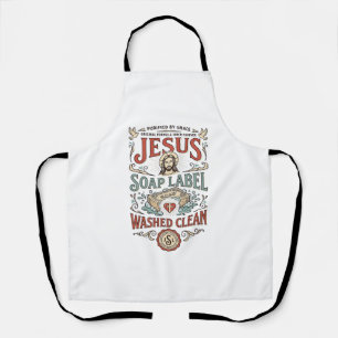 Jesus Seifen Etikett Gewaschen Sauber Jesus Seife  Schürze
