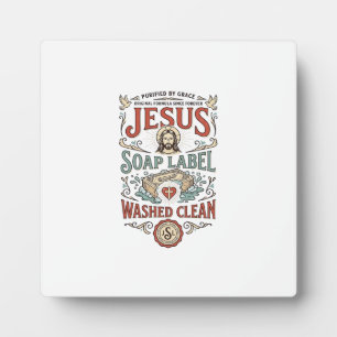 Jesus Seifenetikett Gewaschen Sauber Jesus Seife G Fotoplatte