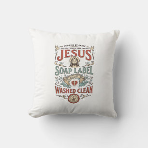 Jesus Seifenetikett Gewaschen Sauber Jesus Seife G Kissen