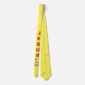 Jesus - Sein Name ist nur Neck Tie (gelb) Krawatte (Rückseite)