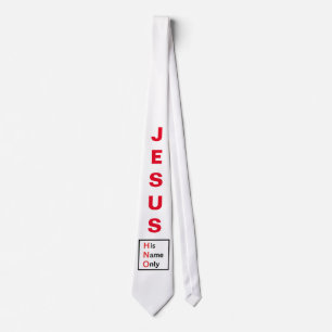 Jesus - Sein Name ist nur Neck Tie (weiß) (Origina Krawatte