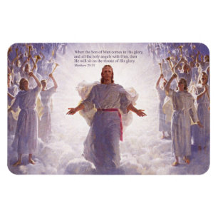 Jesus & seine Engel 1 Premium Magnet