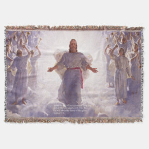 Jesus & seine Engel Throw Blanket Decke