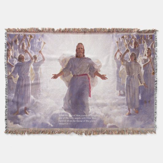 Jesus & seine Engel Throw Blanket Decke (Vorderseite)