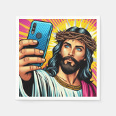 Jesus selfie Servietten! Serviette (Vorderseite)