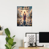 Jesus Serene Heaven of Ducks Poster (Heimbüro)