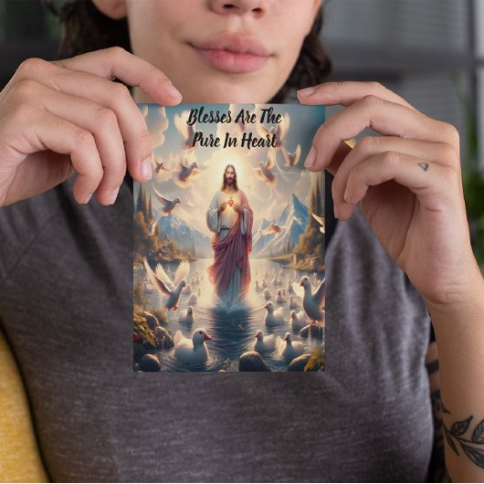 Jesus Serene Heaven of Ducks Postkarte