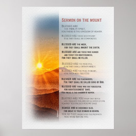 Jesus' Sermon on the Mount - Matthew 5 Poster (Vorne)