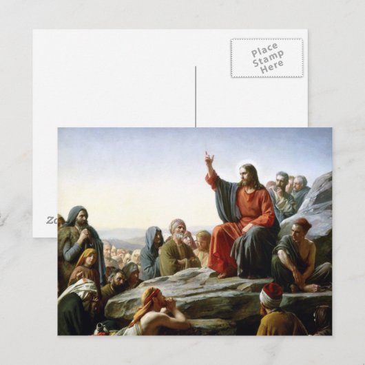 Jesus Sermon Postcard Postkarte (Vorne/Hinten)