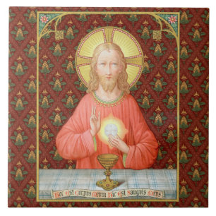 Jesus setzt die Heilige Kommunion ein (SAU 045) Fliese