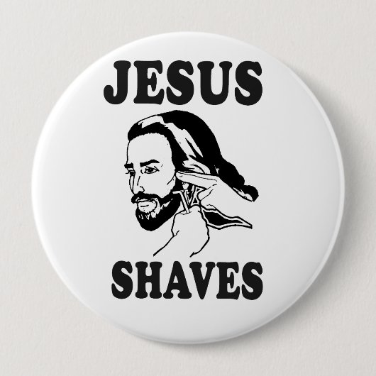 JESUS SHAVES BUTTON (Vorderseite)