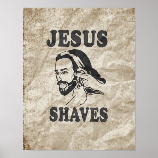JESUS SHAVES POSTER (Vorne)