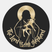 Jesus Shepherd Runder Aufkleber (Vorderseite)