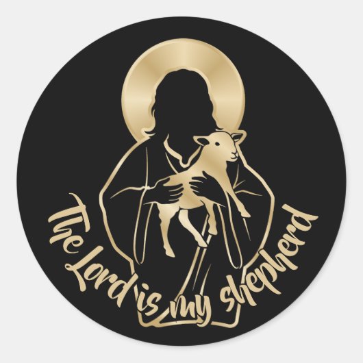 Jesus Shepherd Runder Aufkleber (Vorderseite)