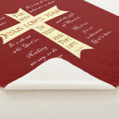 Jesus Sherpa Blanket - Rot Sherpadecke (3/4)