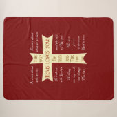 Jesus Sherpa Blanket - Rot Sherpadecke (Vorderseite (Horizontal))