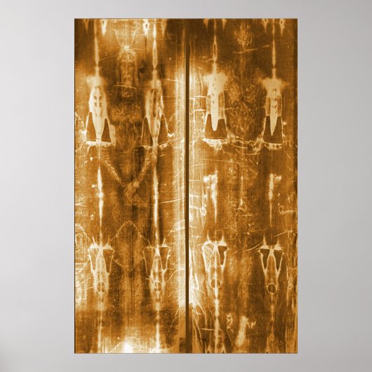 Jesus Shroud von Turin Negative Image Front & Back Poster (Vorne)