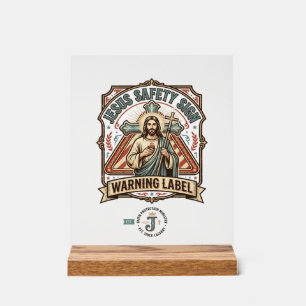 Jesus-Sicherheitsschild Warnschild Jesus-Sicherhei Acrylschild