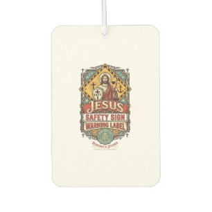 Jesus-Sicherheitsschild Warnschild Jesus-Sicherhei Autolufterfrischer