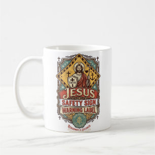 Jesus-Sicherheitsschild Warnschild Jesus-Sicherhei Kaffeetasse
