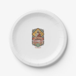 Jesus-Sicherheitsschild Warnschild Jesus-Sicherhei Pappteller