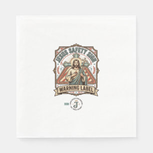 Jesus-Sicherheitsschild Warnschild Jesus-Sicherhei Serviette