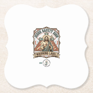 Jesus-Sicherheitsschild Warnschild Jesus-Sicherhei Untersetzer