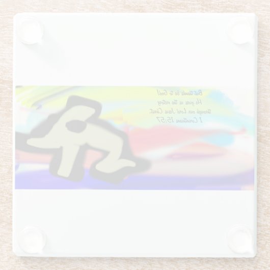 Jesus Sieg Glasuntersetzer (Rückseite)