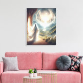 Jesus siegreich am Himmelstor Leinwanddruck (Insitu (Wohnzimmer))